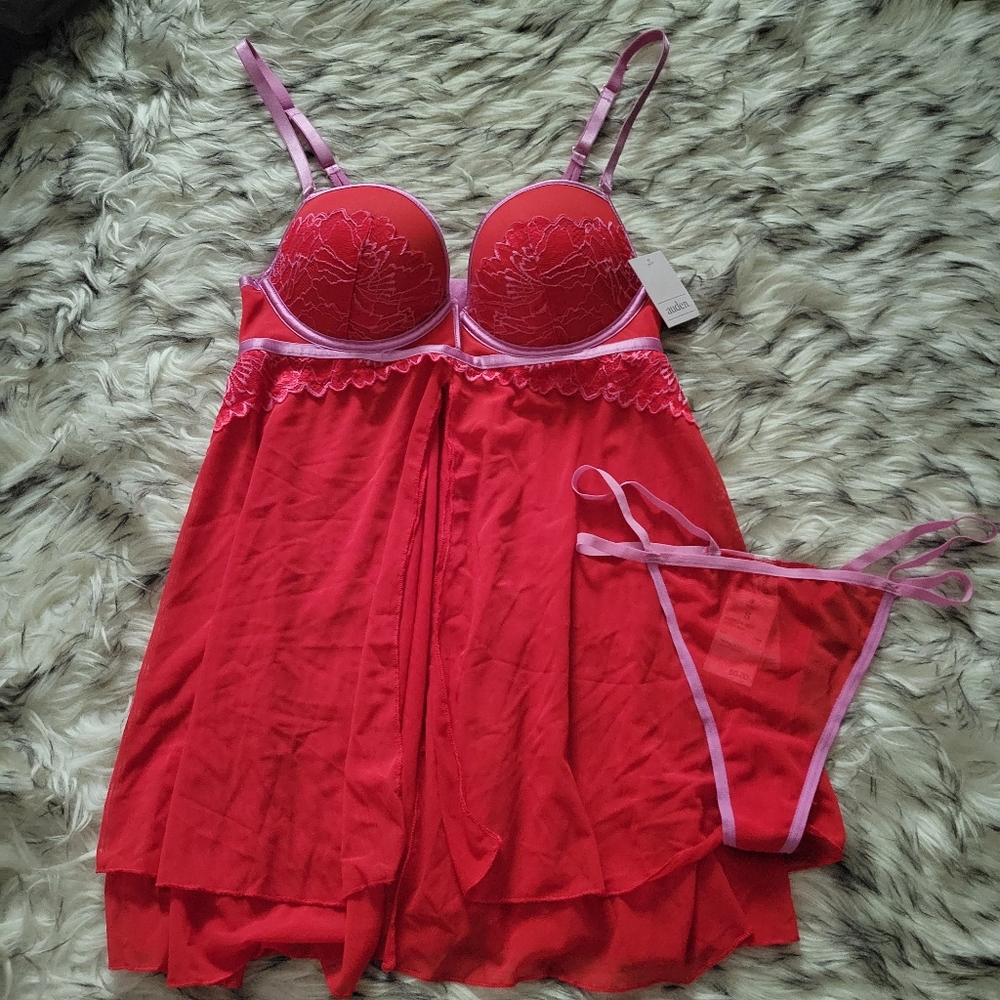 Auden red pushup teddy small